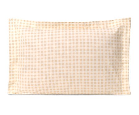 Fronha Mini Vichy Areia 200 Fios | Westwing