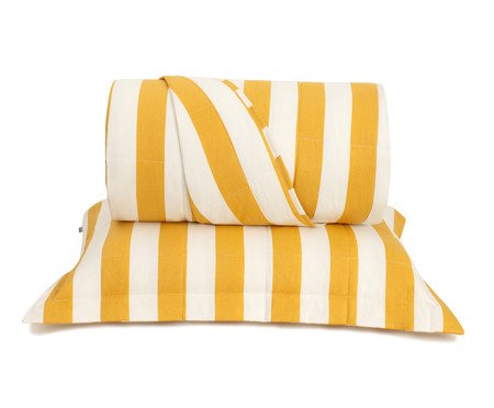 Jogo de Cobre-Leito Listras Bold Mostarda | Westwing