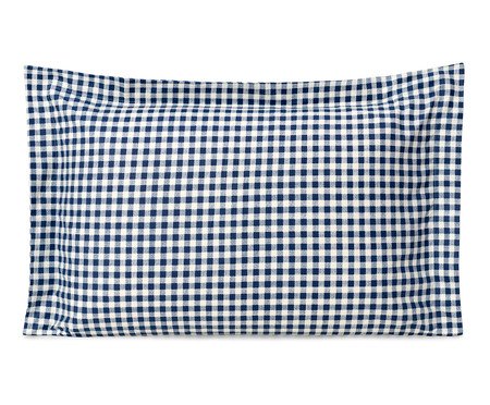 Fronha Mini Vichy Azul Marinho 200 Fios | Westwing