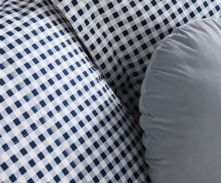 Fronha Mini Vichy Azul Marinho 200 Fios | Westwing