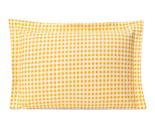 Fronha Mini Vichy Mostarda 200 Fios, yellow | WestwingNow