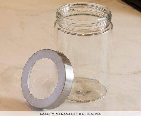 Pote com Visor na Tampa Basic Escovado - 1,290L | Westwing