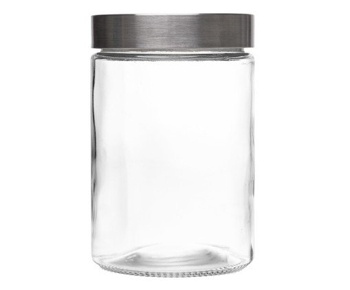 Pote com Visor na Tampa Basic Escovado - 1,290L, transparent | WestwingNow