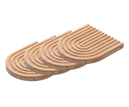 Jogo de Porta-copos em Bambu Aura | Westwing