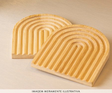 Jogo de Porta-copos em Bambu Aura | Westwing