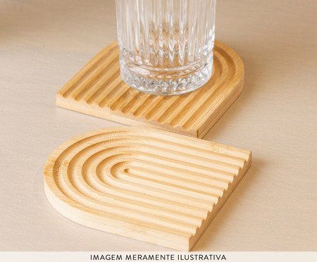 Jogo de Porta-copos em Bambu Aura | Westwing