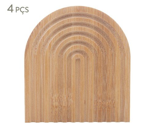 Jogo de Porta-copos em Bambu Aura, beige | WestwingNow