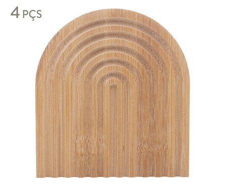 Jogo de Porta-copos em Bambu Aura | Westwing