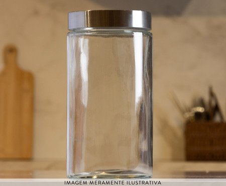 Pote com Visor na Tampa Basic Escovado - 1,8L | Westwing