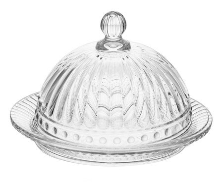 Prato para Doce em Cristal com Tampa Empire | Westwing