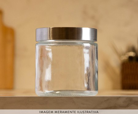 Pote com Visor na Tampa Basic Escovado - 880L | Westwing