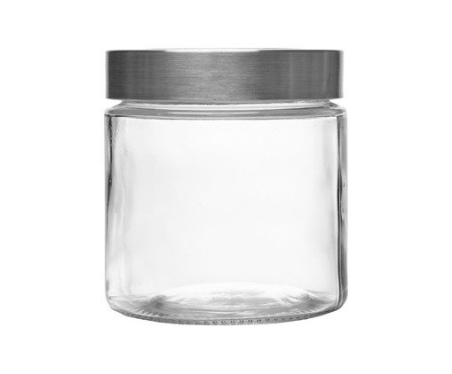 Pote com Visor na Tampa Basic Escovado - 880L, transparent | WestwingNow