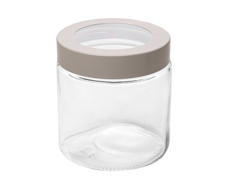 Pote com Visor na Tampa Basic Bege - 880ml | Westwing