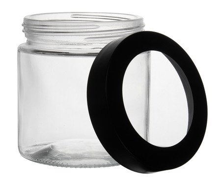 Pote com Visor na Tampa Basic Preto - 880ml | Westwing