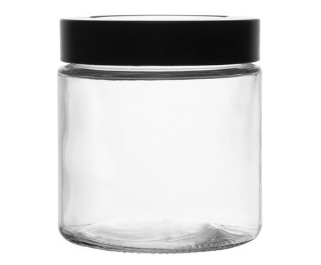 Pote com Visor na Tampa Basic Preto - 880ml | Westwing
