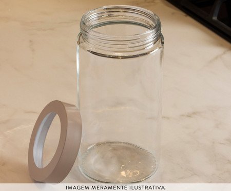 Pote com Visor na Tampa Basic Bege - 1,8L | Westwing