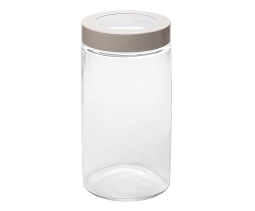 Pote com Visor na Tampa Basic Bege - 1,8L, transparent | WestwingNow