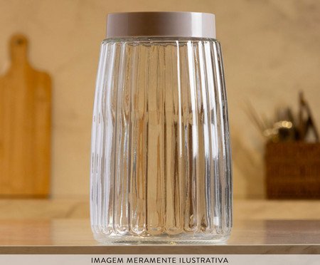 Pote com Tampa Taupe - 1,7L | Westwing