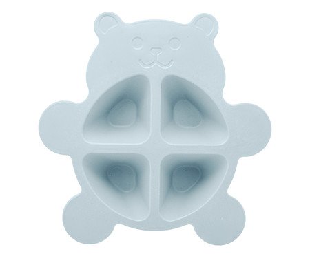 Jogo de Prato e Talheres Infantil Bear Azul | Westwing