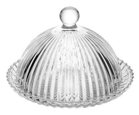 Prato para Doce com Tampa em Cristal Listras Renaissance | Westwing