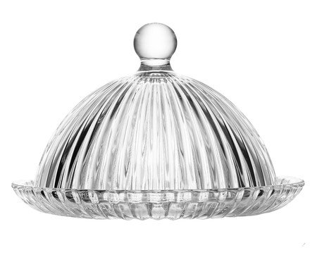 Prato para Doce com Tampa em Cristal Listras Renaissance | Westwing