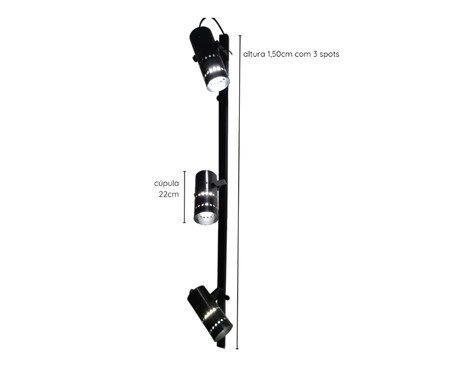 Luminária Trilho de Parede Clod Vert Preto | Westwing