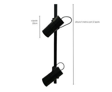 Luminária Trilho de Parede Clod Vert Preto | Westwing