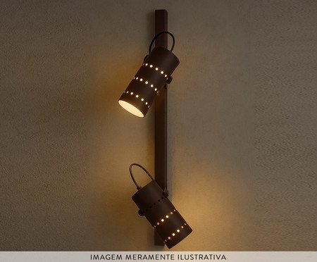 Luminária Trilho de Parede Clod Vert Marrom Corten | Westwing