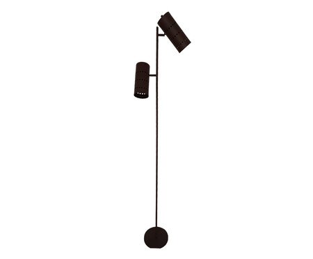 Luminária de Piso Malfatti com Cúpula Dupla Articulada Marrom Corten | Westwing