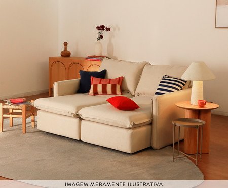 Sofá Eros em Linhão Off-White | Westwing