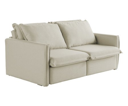 Sofá Eros em Linhão Off-White | Westwing