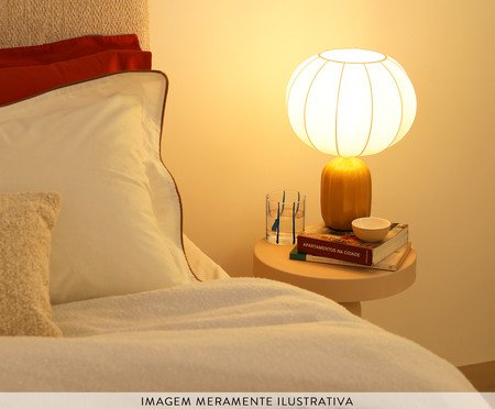 Luminária de Mesa Lúmen Branca e Amarela | Westwing