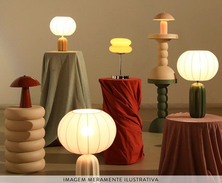 Luminária de Mesa Lúmen Rosa e Laranja | Westwing