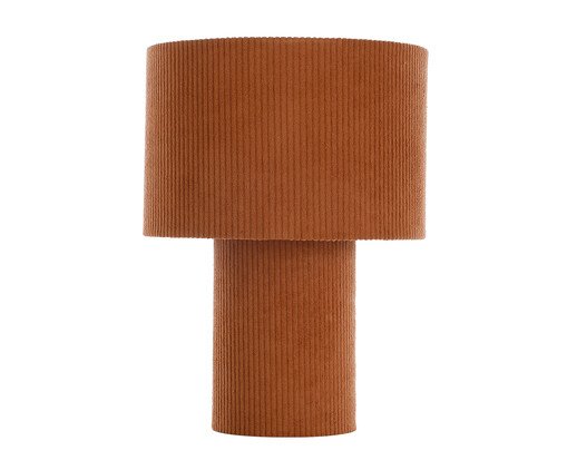 Luminária de Mesa em Veludo Cordy Terracota, Terracotta | WestwingNow
