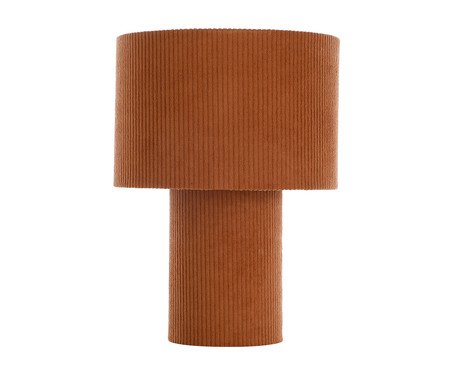 Luminária de Mesa em Veludo Cordy Terracota | Westwing