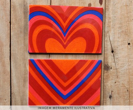 Jogo de Azulejos Decorativo Coração Que Vibra | Westwing