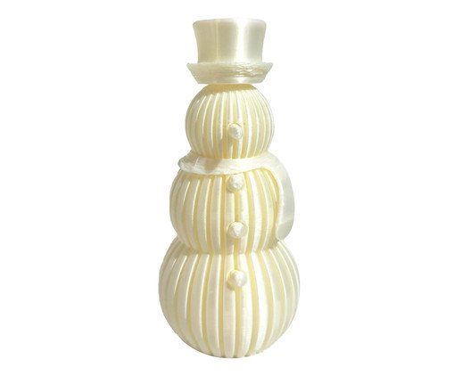 Adorno Decorativo Boneco de Neve Branco Perolado, white | WestwingNow