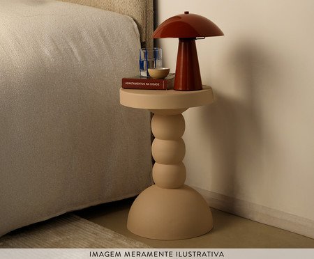 Mesa Lateral de Metal Thaly Off-White | Westwing