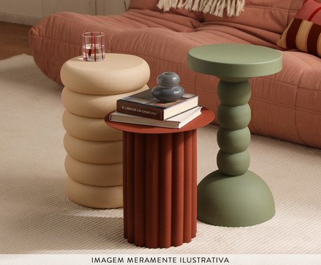 Mesa Lateral de Metal Thaly Verde | Westwing