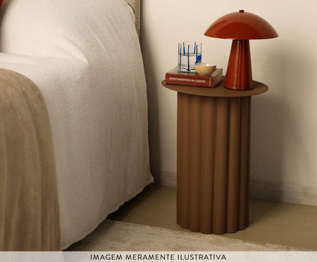 Mesa Lateral de Metal Syra Marrom | Westwing