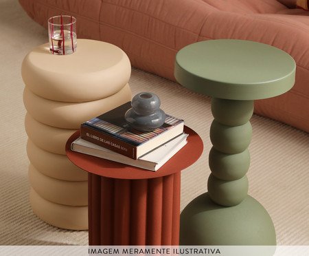 Mesa Lateral de Metal Syra Terracota | Westwing