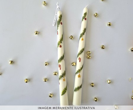 Jogo de Velas para Castiçal Guirlanda Natalina | Westwing