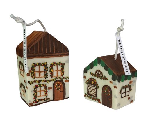 Jogo de Velas Casinha Floresta Natalina, multicolor | WestwingNow