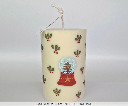 Vela Pilar Globo de Neve Natalino | Westwing