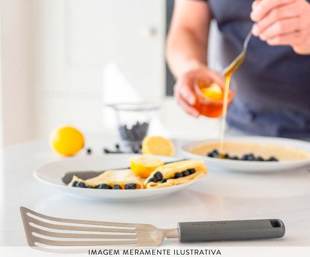 Espátula Perfurada em Aço Inox Kitchenaid Cinza | Westwing