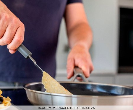 Espátula Perfurada em Aço Inox Kitchenaid Cinza | Westwing
