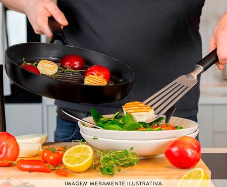 Espátula Perfurada em Aço Inox Kitchenaid Preta | Westwing
