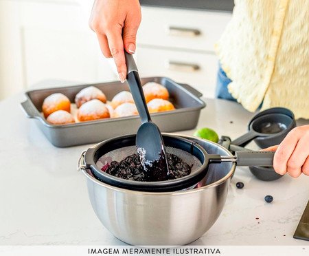 Peneira em Aço Inox Prática Kitchenaid Cinza | Westwing