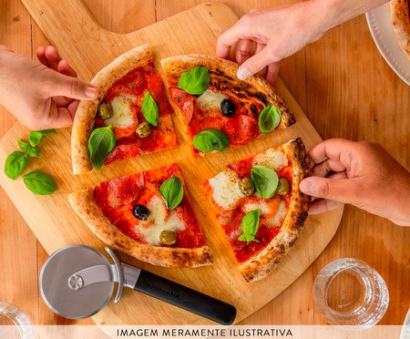 Cortador de Pizza Profissional em Inox Kitchenaid Preto | Westwing