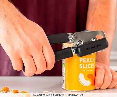 Abridor de Latas Dois em Um Kitchenaid Preto | Westwing